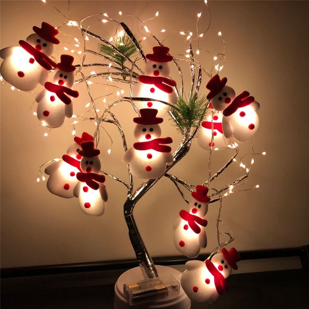 Snowman Christmas Tree LED Lights