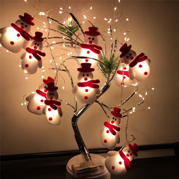 Snowman Christmas Tree LED Lights