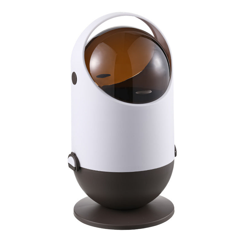 Creative Bathroom Kitchen With Covered Trash Can