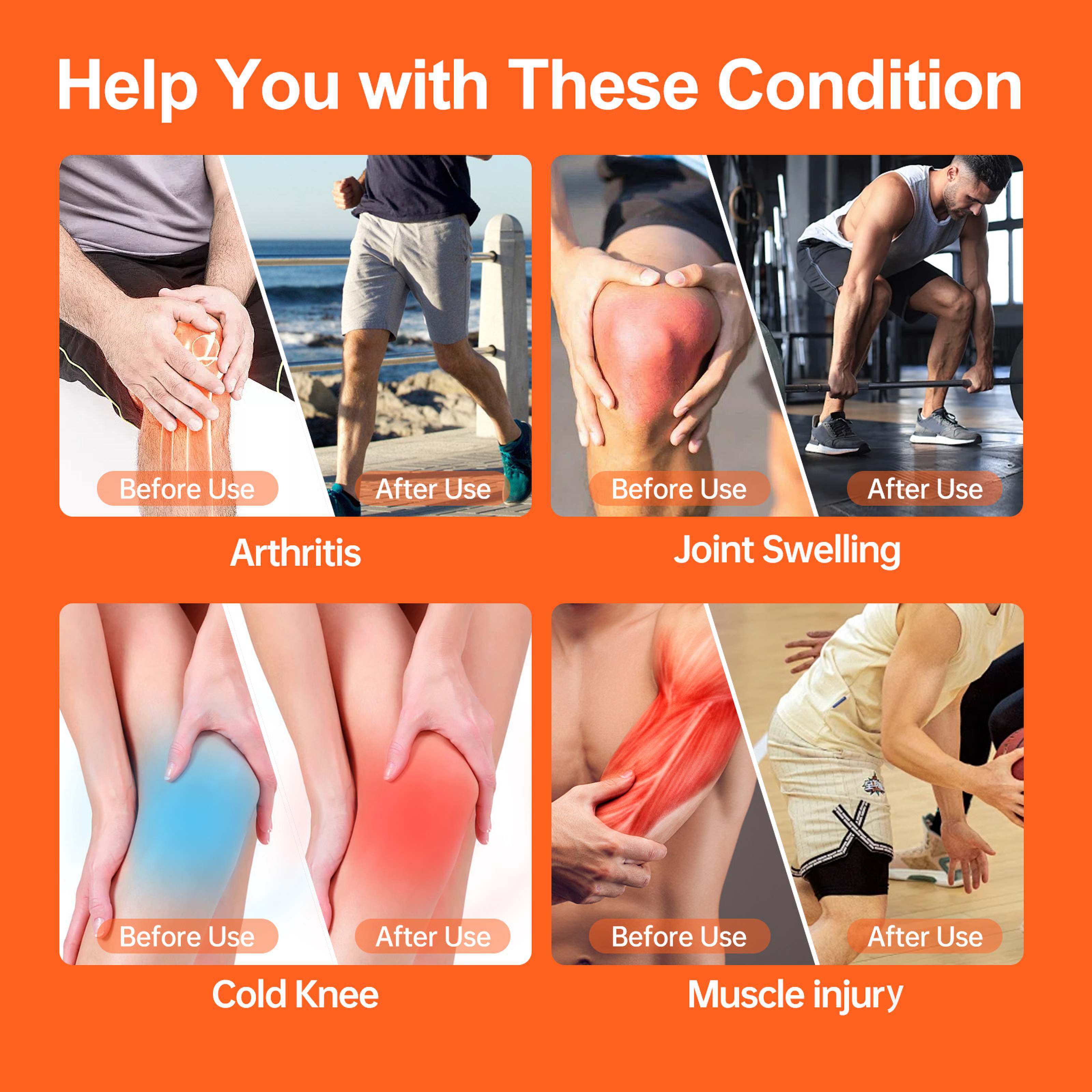 Rechargeable Knee Comfort Pad Smart Relief Portable Care