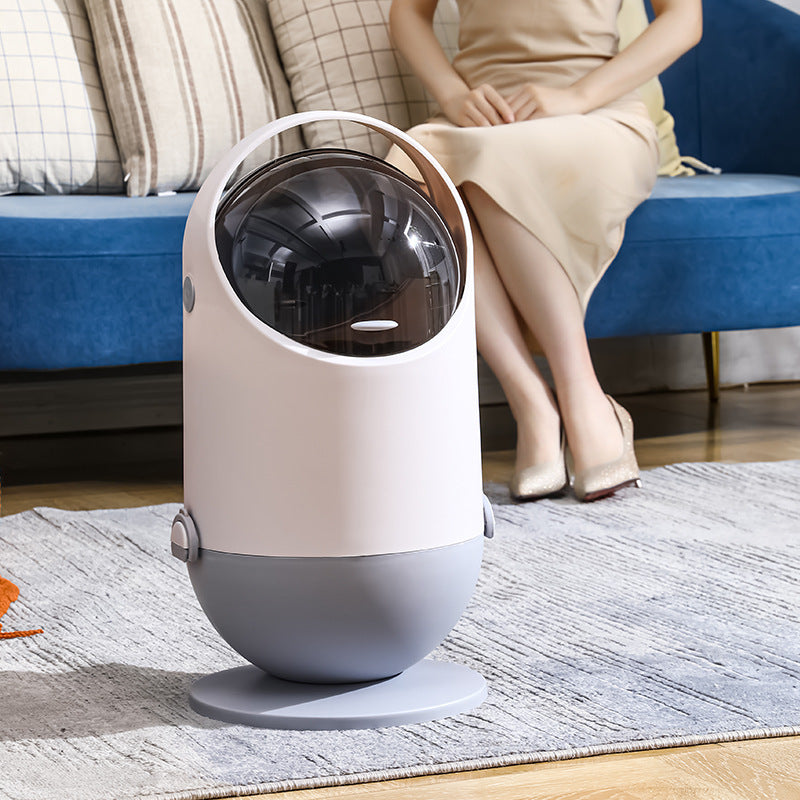 Creative Bathroom Kitchen With Covered Trash Can