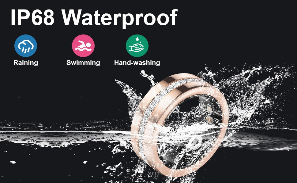 2025 New Rose Gold Diamond Smart Ring